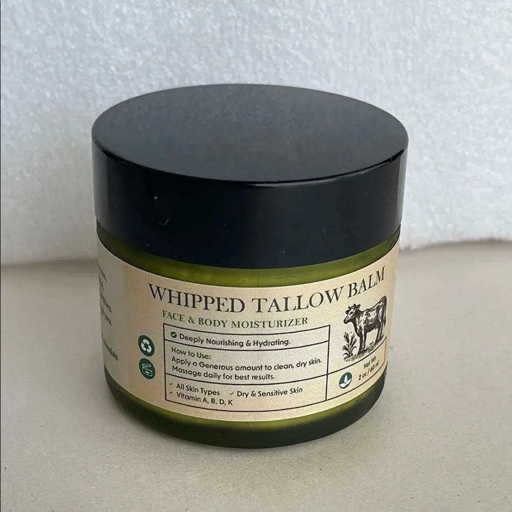 Whipped Beef Tallow Organic Nourishing Cream, Moisturizer, Lotion Cream.